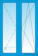 Балконная штульповая цельностеклянная дверь Эконом